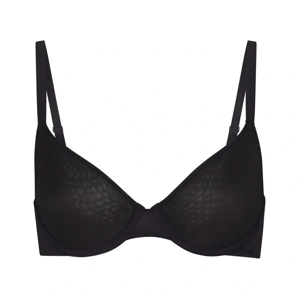 SKIMS | Weightless Demi Bra Size 40DD Onyx Black NEW - Picture 3 of 13